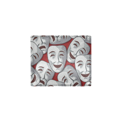 Acting Mask Pattern Print Design 01 Men's ID Card Wallet
