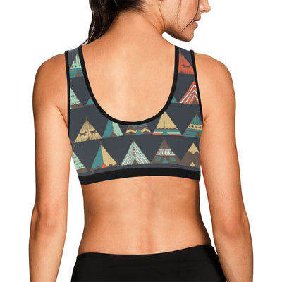 Tribal native american tent Aztec Sports Bra