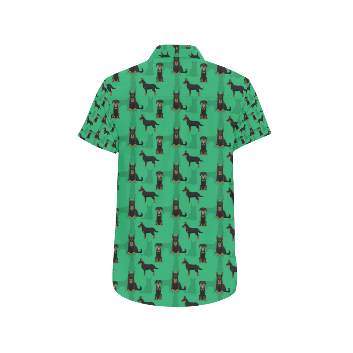 Beauceron Pattern Print Design 01 Men's Short Sleeve Button Up Shirt