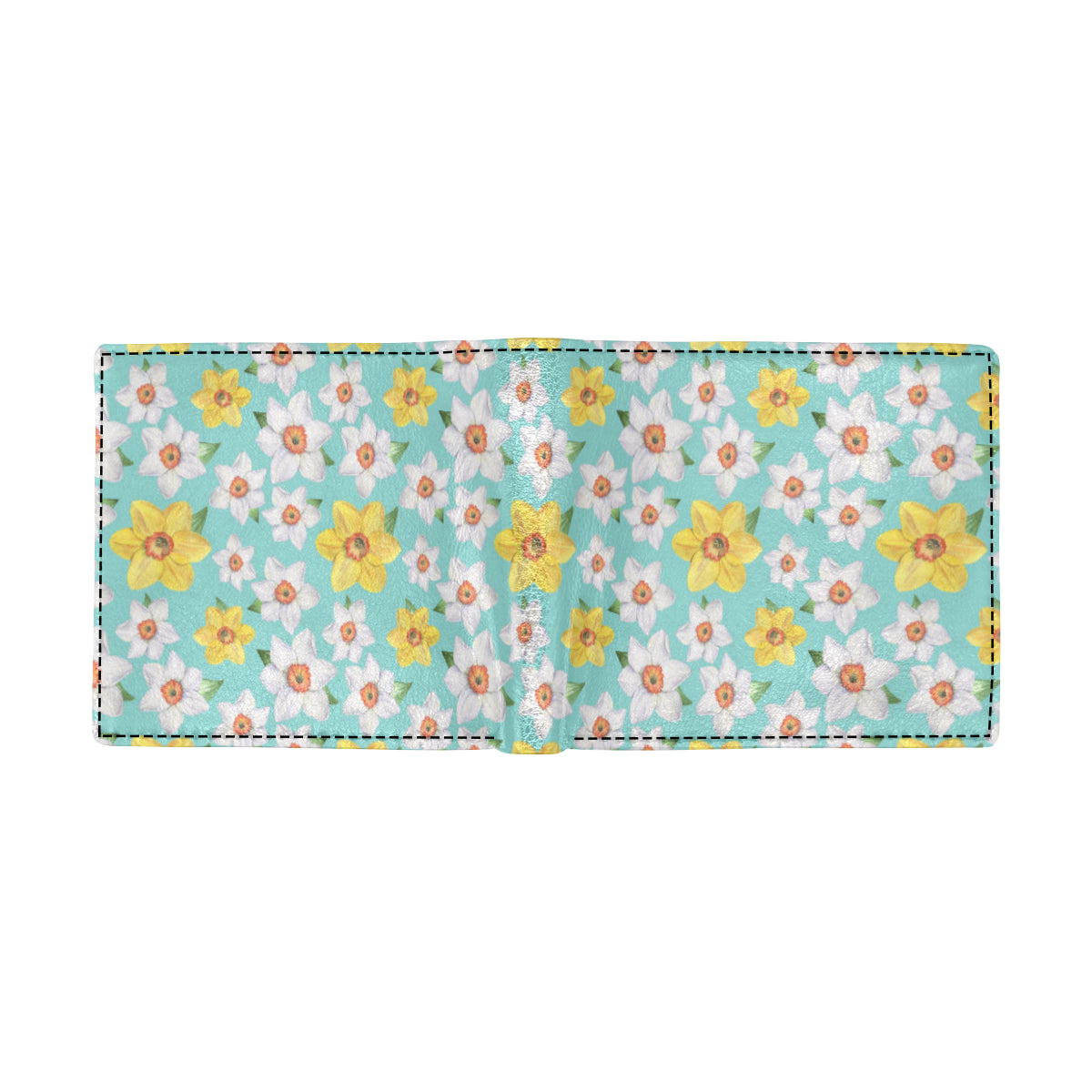 Daffodils Pattern Print Design 02 Men's ID Card Wallet