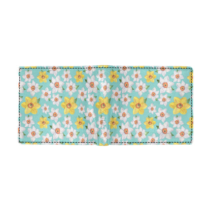 Daffodils Pattern Print Design 02 Men's ID Card Wallet