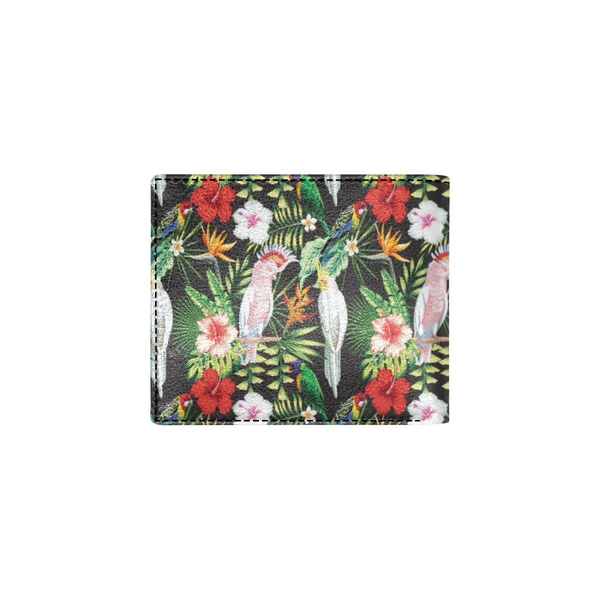 Tropical Flower Pattern Print Design TF03 Men's ID Card Wallet