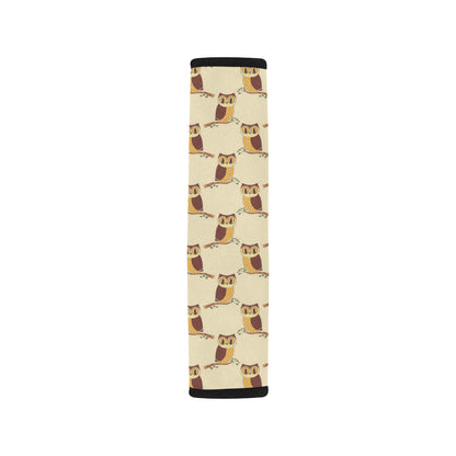 Owl Pattern Print Design A07 Car Seat Belt Cover