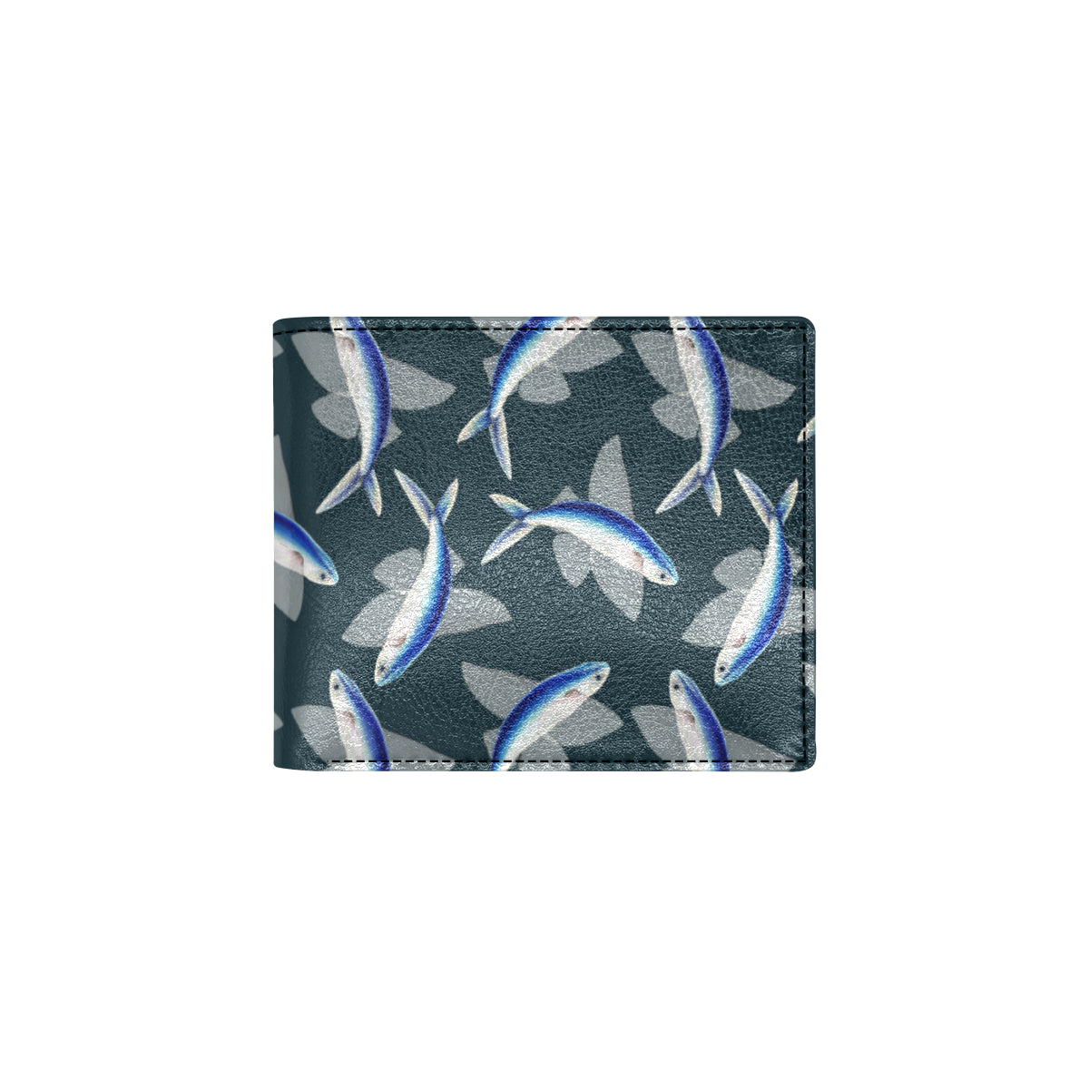 Flying Fish Pattern Print Design 04 Men's ID Card Wallet
