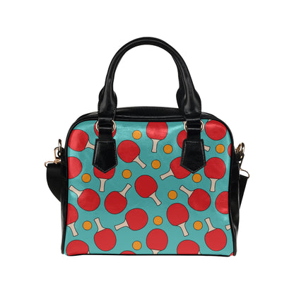 Ping Pong Pattern Print Design A01 Shoulder Handbag