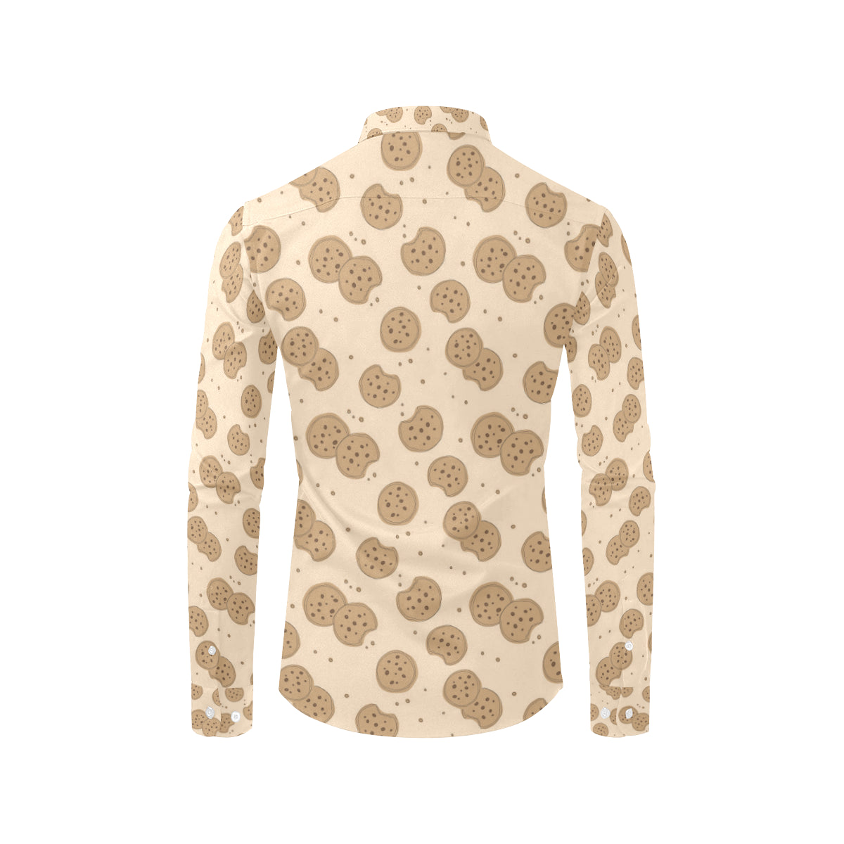 Biscuit Pattern Print Design 02 Men's Long Sleeve Shirt