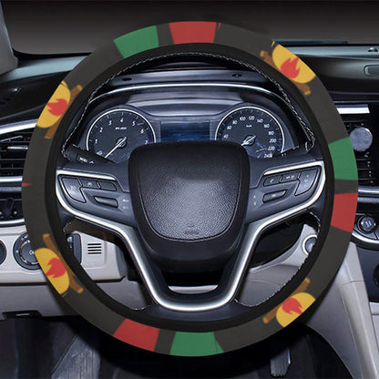 Conga Pattern Print Design 01 Steering Wheel Cover with Elastic Edge