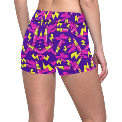 Lipstick Pattern Print Design LT04 Yoga Shorts