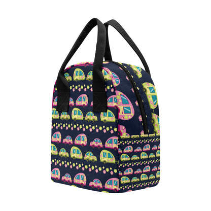 Camper Cute Camping Design No 3 Print Insulated Lunch Bag