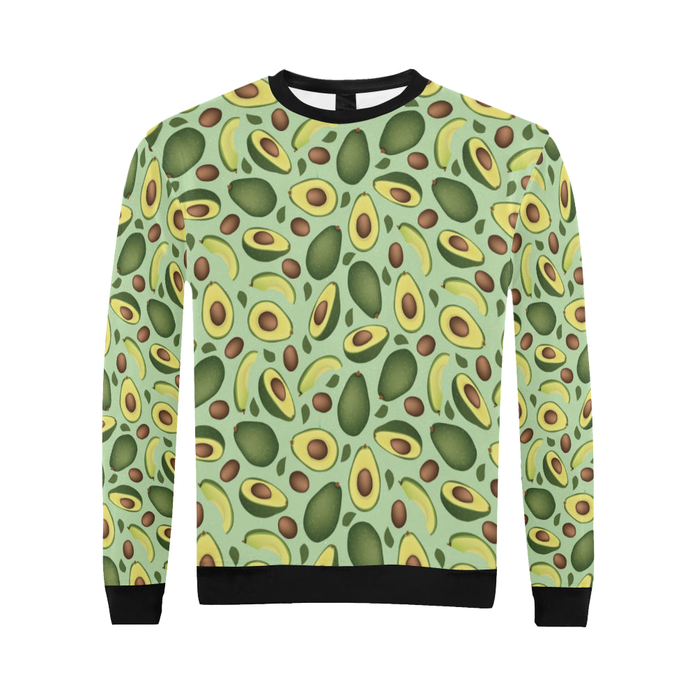 Avocado Pattern Print Design AC01 Men Long Sleeve Sweatshirt