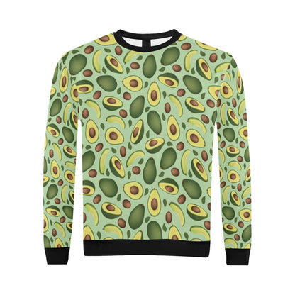 Avocado Pattern Print Design AC01 Men Long Sleeve Sweatshirt