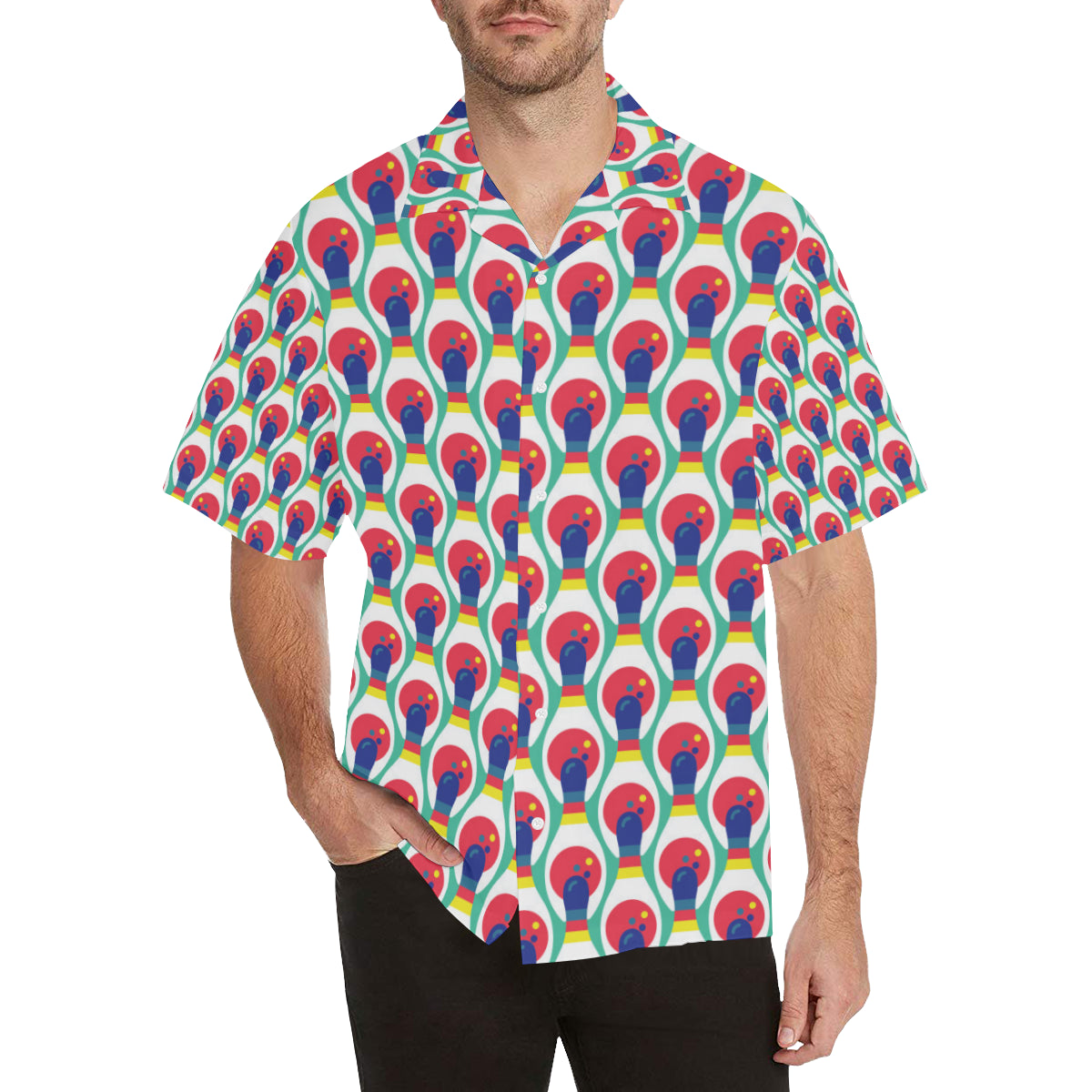 Bowling Pattern Print Design 05 Men's Hawaiian Shirt