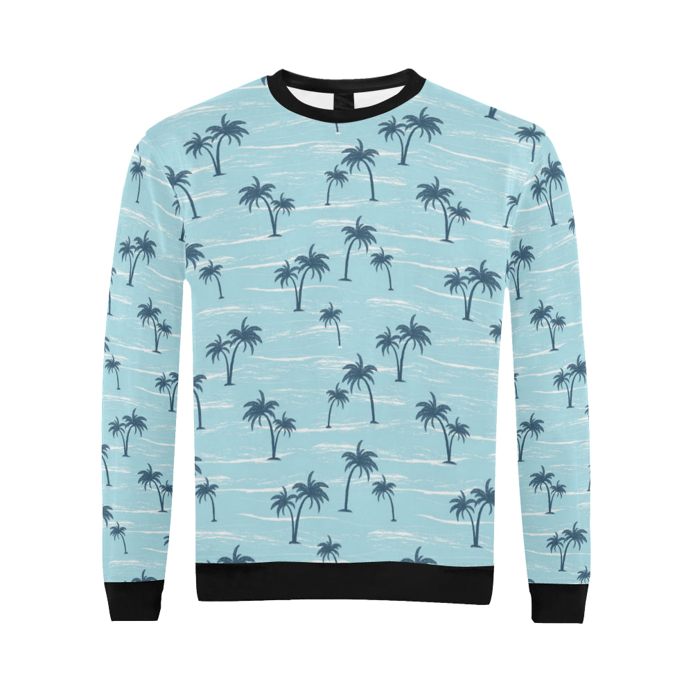 Palm Tree Pattern Print Design PT04 Men Long Sleeve Sweatshirt