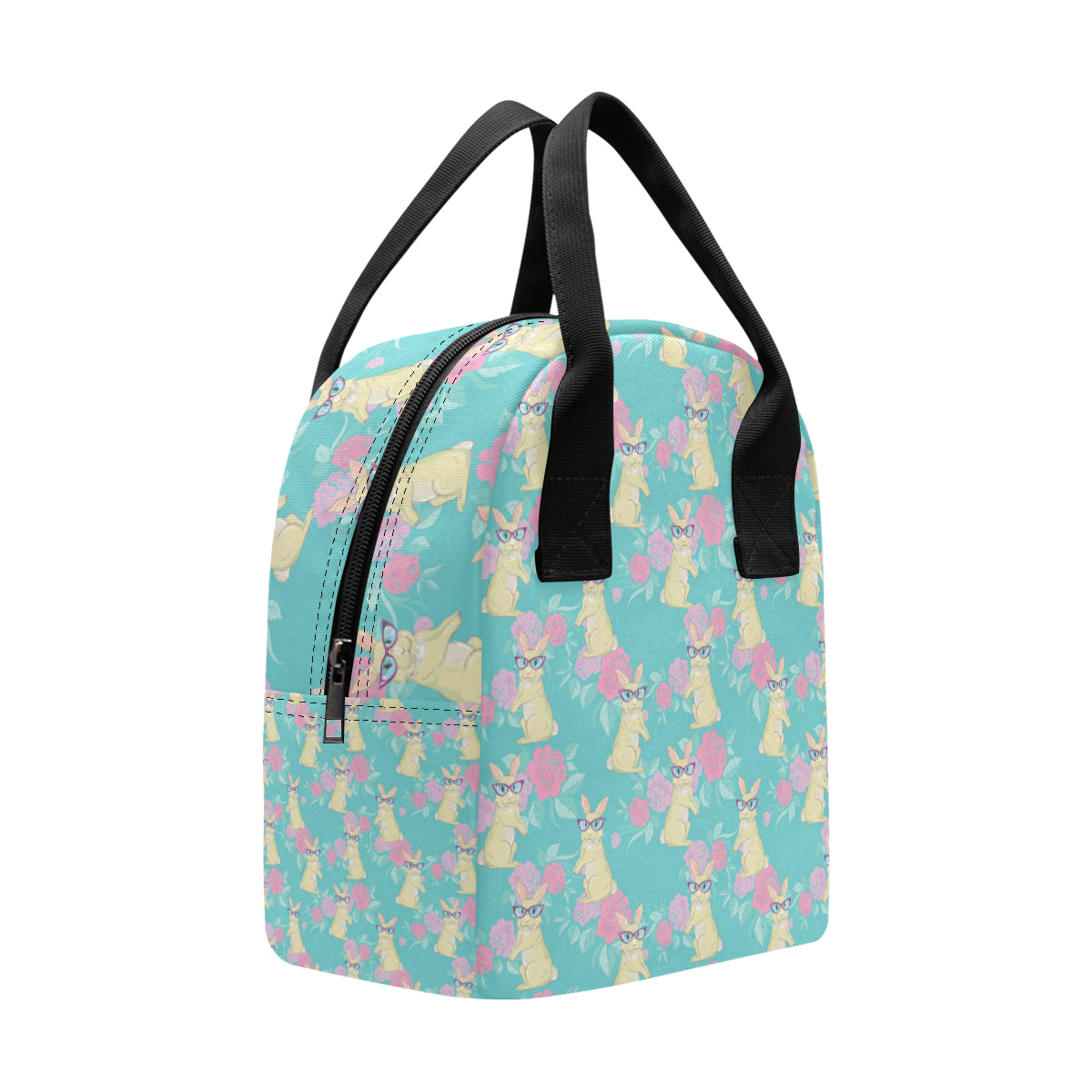 Rabbit Pattern Print Design RB05 Insulated Lunch Bag