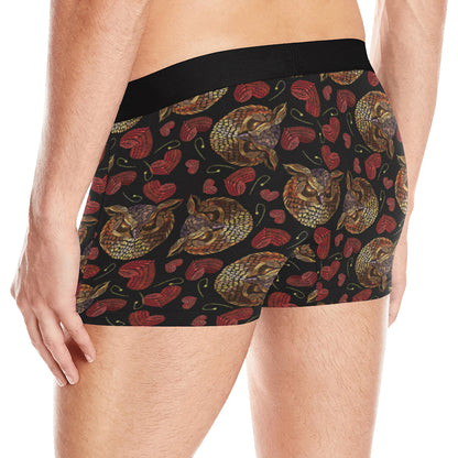 Owl Pattern Print Design A08 Men's Boxer Briefs