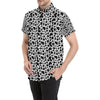 Cow Skin Pattern Print Design 04 Men's Short Sleeve Button Up Shirt