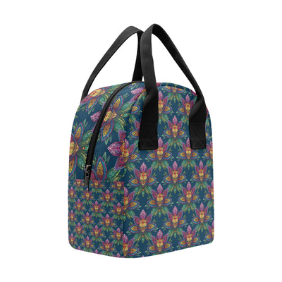 lotus Boho Pattern Print Design LO04 Insulated Lunch Bag