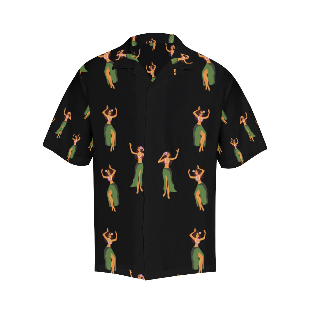 Hula Dancers Girl Pattern Print Design 01 Men's Hawaiian Shirt