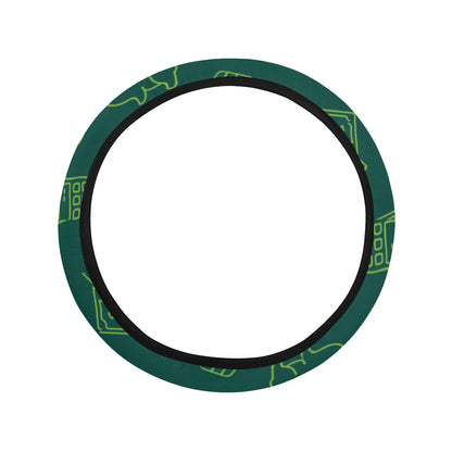 Accounting Financial Pattern Print Design 02 Steering Wheel Cover with Elastic Edge