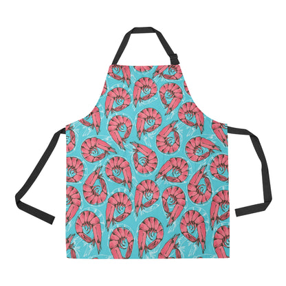 Prawn Pattern Print Design 01 Apron with Pocket