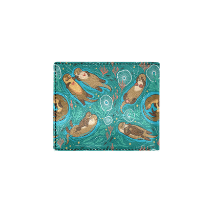 Sea Otter Pattern Print Design 01 Men's ID Card Wallet