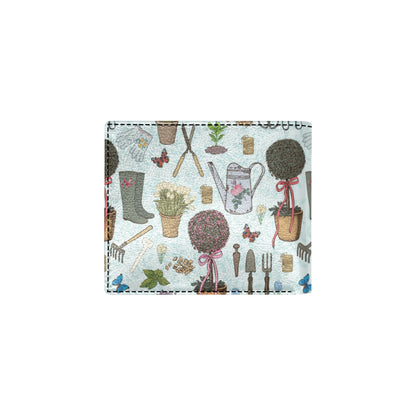 Gardening Pattern Print Design G01 Men's ID Card Wallet