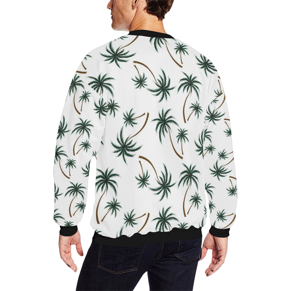 Palm Tree Pattern Print Design PT07 Men Long Sleeve Sweatshirt
