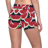 Watermelon Pattern Print Design WM011 Yoga Shorts