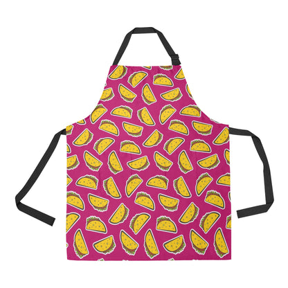 Taco Pattern Print Design TC01 Apron with Pocket