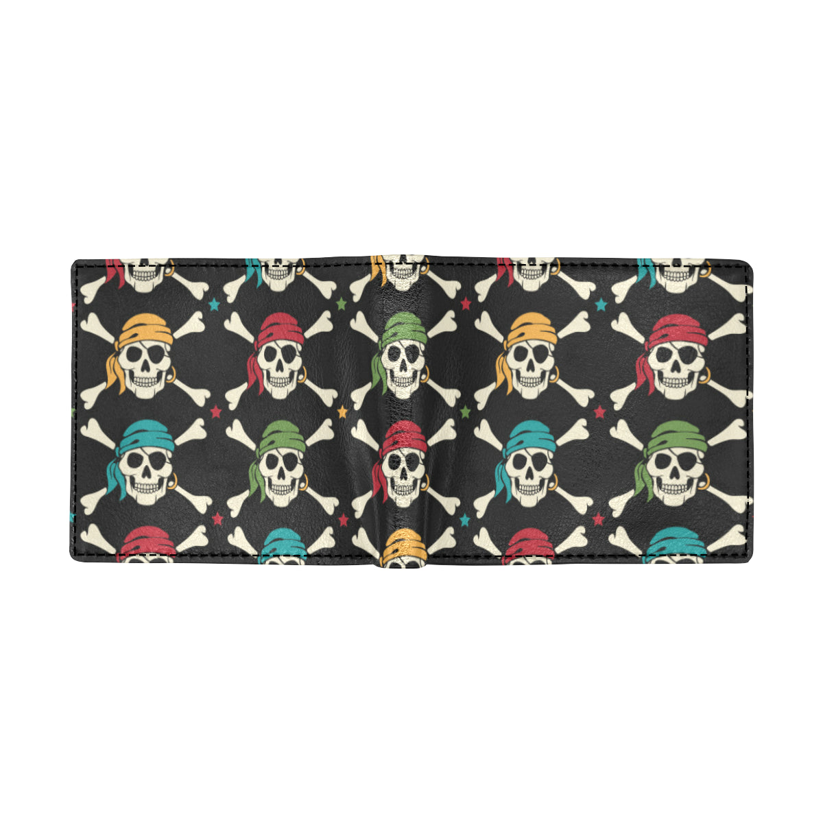 Pirate Pattern Print Design A01 Men's ID Card Wallet