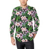 Plumeria Pattern Print Design PM01 Men's Long Sleeve Shirt