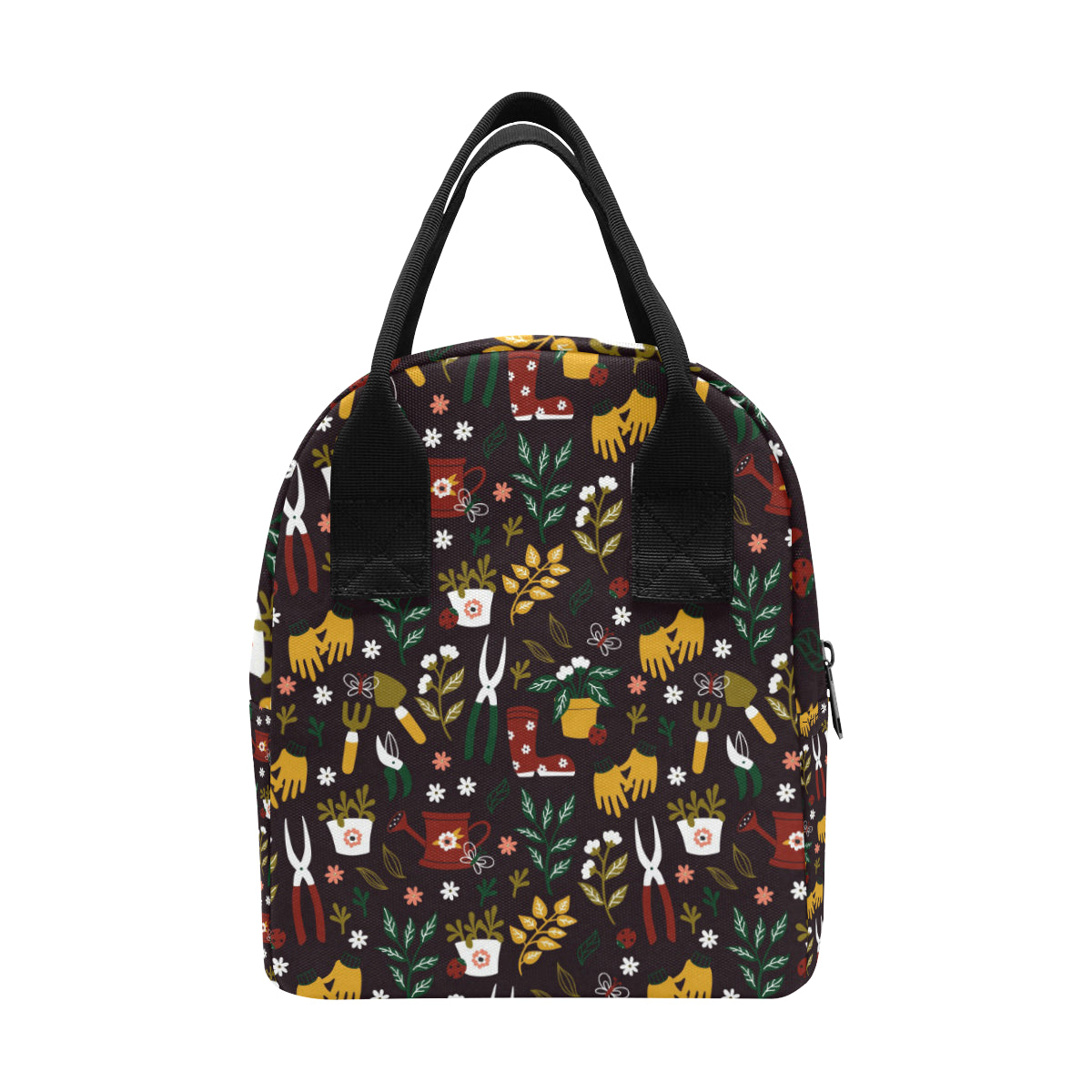 Gardening Pattern Print Design G05 Insulated Lunch Bag
