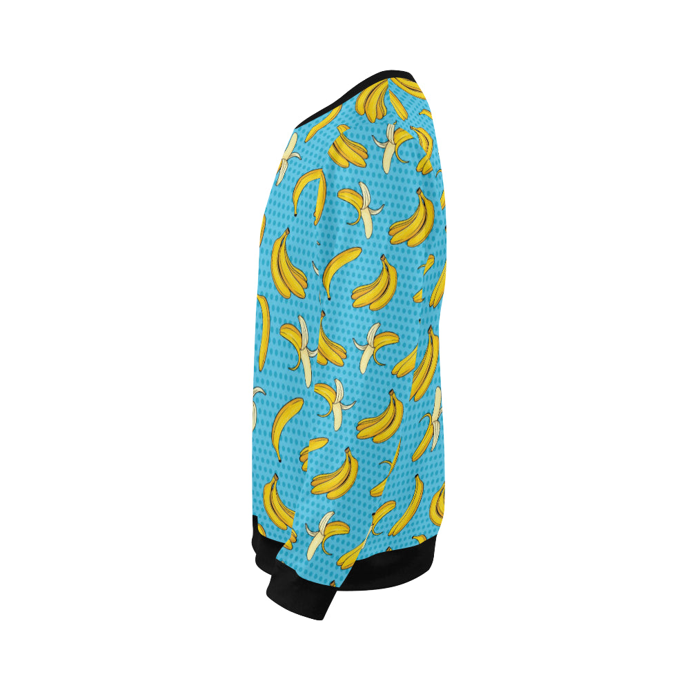 Banana Pattern Print Design BA08 Men Long Sleeve Sweatshirt