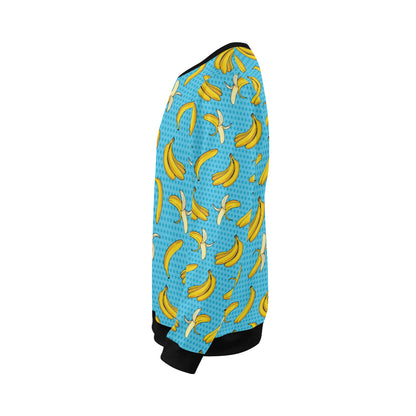 Banana Pattern Print Design BA08 Men Long Sleeve Sweatshirt