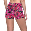 Orchid Red Pattern Print Design OR05 Yoga Shorts