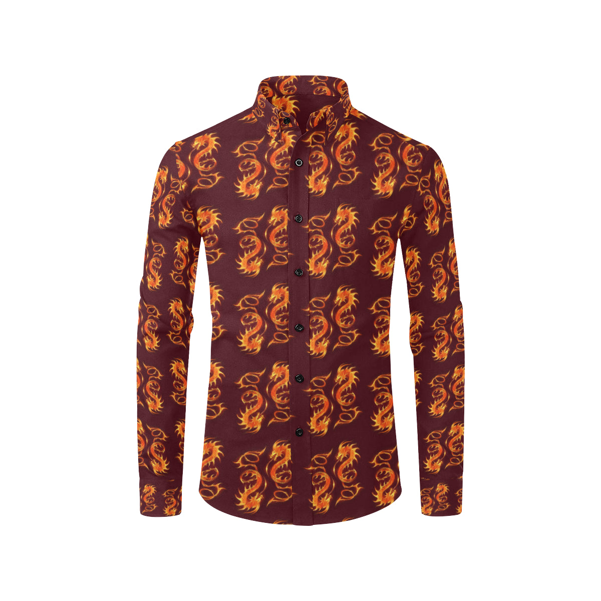 Dragons Fire Design Men's Long Sleeve Shirt