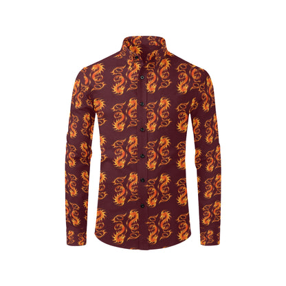 Dragons Fire Design Men's Long Sleeve Shirt