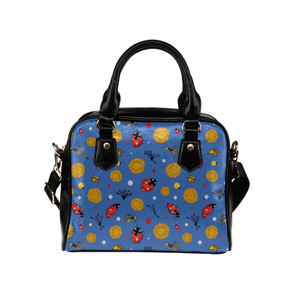 Ladybug Pattern Print Design 05 Shoulder Handbag