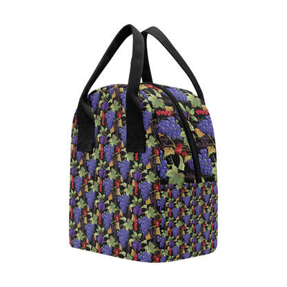Grape Pattern Print Design GP05 Insulated Lunch Bag