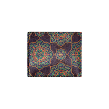 Medallion Pattern Print Design 03 Men's ID Card Wallet