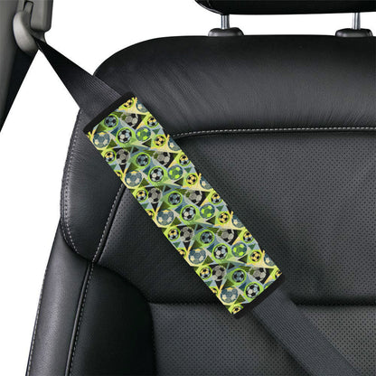Soccer Ball Themed Print Pattern Car Seat Belt Cover