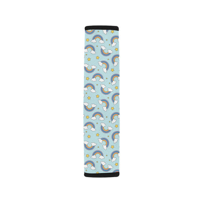 Rainbow Cloud Print Pattern Car Seat Belt Cover