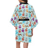 Bear Cute Pattern Print Design 03 Women's Short Kimono