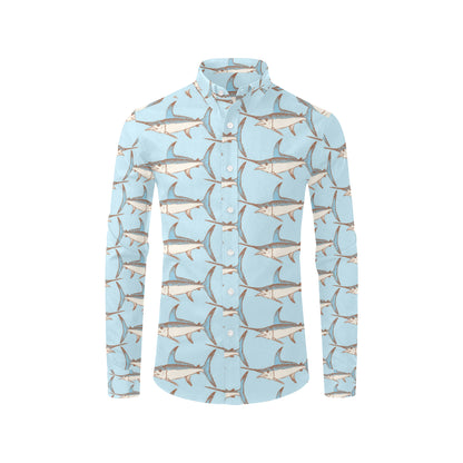 Swordfish Pattern Print Design 01 Men's Long Sleeve Shirt