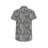 Camouflage Fern Pattern Print Design 05 Men's Short Sleeve Button Up Shirt