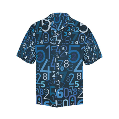 Number Pattern Print Design A02 Men's Hawaiian Shirt