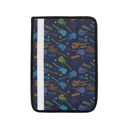 Rock and Roll Pattern Print Design A04 Car Seat Belt Cover