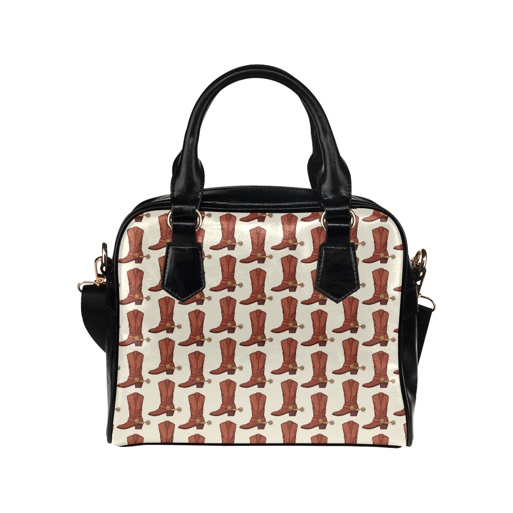 Cowboy Pattern Print Design 06 Shoulder Handbag