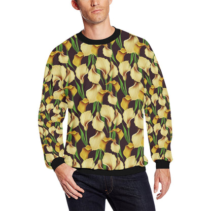 Lily Pattern Print Design LY013 Men Long Sleeve Sweatshirt
