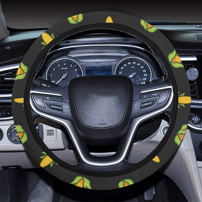 Corn Pattern Print Design 04 Steering Wheel Cover with Elastic Edge